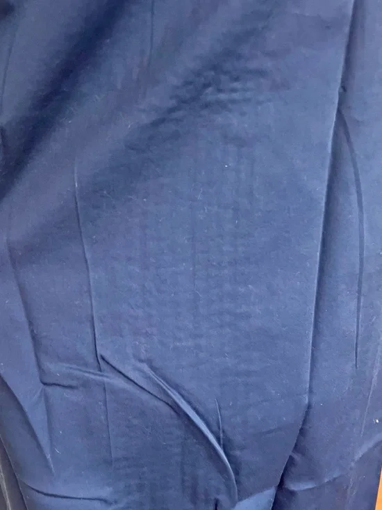 Ann Taylor,Navy Textured Sheath Dress Lattice Neckline Pintuck-Panel,Size 12 - Picture 5 of 11